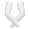 HDE Arm Sleeves for Men Women, Compression Sleeve Arm UV Protection Basketball Baseball Football White - M