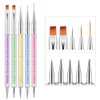HIGHROCK Nail Art Liner Brushes Pens Dual-Ended Nail Art Point Drill Drawing Brush Pen Manicure Tool Nail Art Design Dotting Pen Tools (5PC)