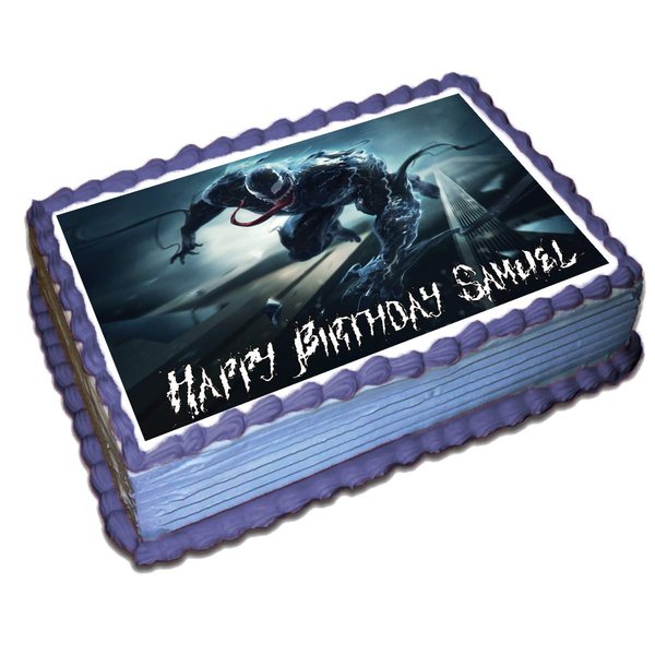 Venon monster Personalized Cake Topper 1/4 8.5 x 11.5 Inches Birthday Cake Topper