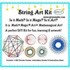 String Art Kit - Set of Frames with Strings - Math Activity Kit - DIY Kit - Without Nails - for Kids and Teens - Art and Craft Gift (Set of 3)