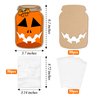 Halloween Cards-50 Pack Mason Jars Shape with Candy Bags for Party Favors, Trunk or Treat DIY Gift for Preschool Classroom, 5 Design Fall Crafts for Kids, Treat Bag Halloween Craft Supplies