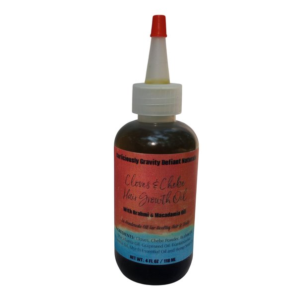 Cloves & Chebe Fast Hair Growth Oil - Authentic Chebe Powder from Chad - African Chebe Hair Oil for Dry, Damaged, Breakage Prone Hair - Safe for Men, Women, Children & Baby Hair