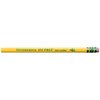 Ticonderoga My First Tri-Write Wood-Cased Pencils, Unsharpened, 2 HB Soft, With Erasers, Yellow, 36 Count