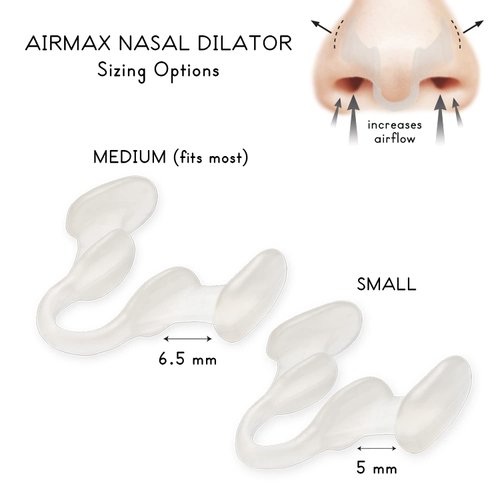 AIRMAX Nasal Dilator for Better Sleep - Natural, Comfortable, Anti Snoring Device, Snoring Solution for Maximum Airflow and Easier Breathing (Small and Medium)