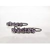 Two small tiny purple flower crystal hair pin clip barrettes fine hair