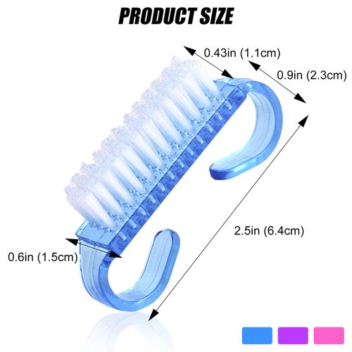 RETON 24 Pcs Handle Grip Nail Brush, Nail Brushes Fingernail Scrub Cleaning Brushes for Toes and Nails Cleaner, Pedicure Manicure Brush for Women Men Girls (Multicolor)