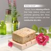 HARMONIFY All Natural Set of Soap Bars (Rose, Lavender, Olive Oil) with Wooden Soap Dish, Assortment of Natural Hand-Made Soaps, Skin Revitalizing and Moisturizing, Healthy, Made in Europe