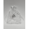 Ankirol 100pcs Sheer Organza Favor Bags For Wedding Baby Shower Rattan Print Gift Bags Samples Display Drawstring Pouches (3x4, silver)