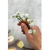 Set of 5 Baby breath bridal hair pins wedding piece tiny flower hairpiece