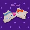 Anime hair claw anime hair clip kitty hair claw cat hair claw Japanese hair claw (White Cat)