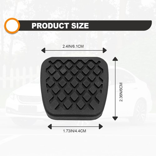 2 Pcs Rubber Brake Clutch Pedal Cover, Compatible with Honda Civic, Replacements 46545-SA5-000, 46545 SA5 000, 46545SA5000, Pedal Pad Cover