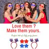 4 PCS 4th of July Decorations - 4th of July Headband and Star Sunglasses | Red White and Blue Party Supplies | Fourth of July Accessories | Patriotic Party Favors | Independence Day | Memorial Day