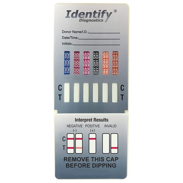 Identify Diagnostics Drug Test Cards - 25 Pack - 12 Panel CLIA Waived Instant Urine Drug Test Kit for AMP,BAR,BUP,BZO,COC,MDMA,MET,MOP/OPI,MTD,OXY,PCP,THC