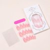 Bow Charm Designs Press on Nails Medium Cute Pink French Tip Fake Nails with White Pearl Designs Glossy Almond Shape Stick on Nails Reusable False Nails for Women Girls Manicure Nail Decor 24Pcs