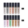 LAMUSELAND Glitter Liquid Eyeshadow, 6 Colors/set Shimmer Metallic Shiny High Pigmented Eyeshadow Pencil Set, Long Lasting Waterproof Sparkling Eye Makeup Tool for Women Girls (B)