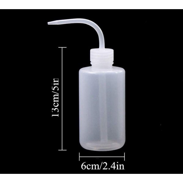 DONSTRAW Wash Bottle 2pcs 250ml/8oz Safety Bottles Watering Tools, Economy Plastic Squeeze with Narrow Mouth Scale Labels for Medical Succulent Cleaning Washing