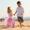 Amor Present Beach Ball, 16" Glitter Beach Ball Inflatable Beach Balls for Kids & Toddlers Pool Balls Summer Party Favors