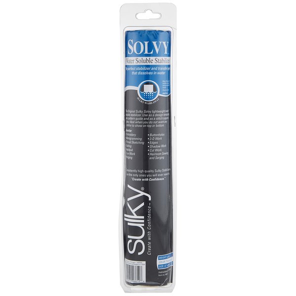 Sulky - 486-12 9-Yard Solvy Water Soluble stabilizer, 12" x 9.5 yd, White