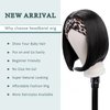 GOWIT Short Headband Wig 10 Inch Bob Headband Wigs for Black Women Glueless Staight Half Wig Heat Resistant Natural Synthetic Wigs for Cosplay Party Daily Use(10",1B)