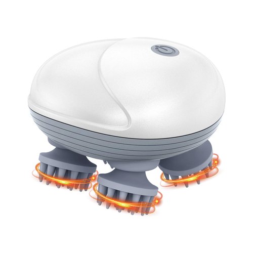 KeeKit Electric Pet Massager for Dogs and Cats, IPX6 Waterproof Cordless Dog Cat Massage Tool, 4 Massage Heads and 96 Massage Nodes, Portable Handheld Head and Back Scratcher for Body Relaxion