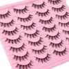 Manga Lashes Clear Band Natural Lashes Wispy Asian 12mm 3D Short Lashes D Curl False Eyelashes Pack by Kiromiro