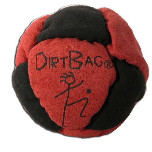 World Footbag Dirtbag Footbag 8-Panel Synthetic Suede and Sand Filled Hacky Sack Footbag | Yellow/Black/Green/Red (PN: 1711)