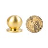RZDEAL 8pcs Round Solid Brass Pulls Cabinet Drawer Knobs Small Gold Handles for Dresser Handles Knobs,1 Inch (25mm)