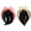 Pink/Golden Hair Bangs Clip in Hair Extensions, Clip on Bangs Wispy Bangs Fringe Hairpieces for Women Curved Bangs for Daily Wear