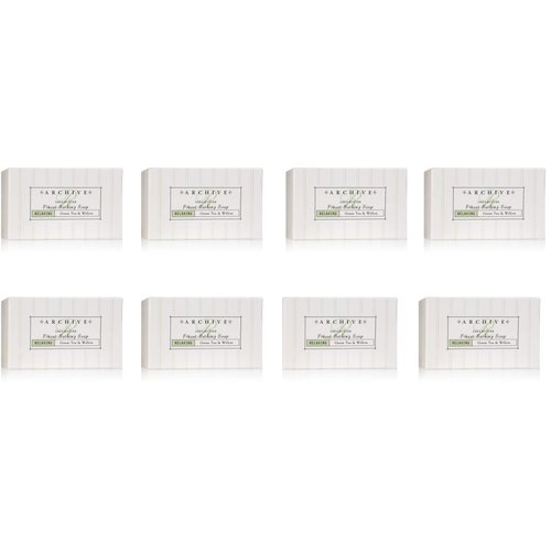 Archive Essentials Green Tea & Willow Shea Butter Facial Soap, 1.25 Ounces Each - Set of 8