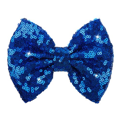 Lanmerry 4th of July Hair Bows for Girls Alligator Clips Hair Sequins Bows Toddler Girls Sparkly Glitter Hair Clips Kids Hair Bow Patriotic Blue Bows Hair Accessories Baby Gift
