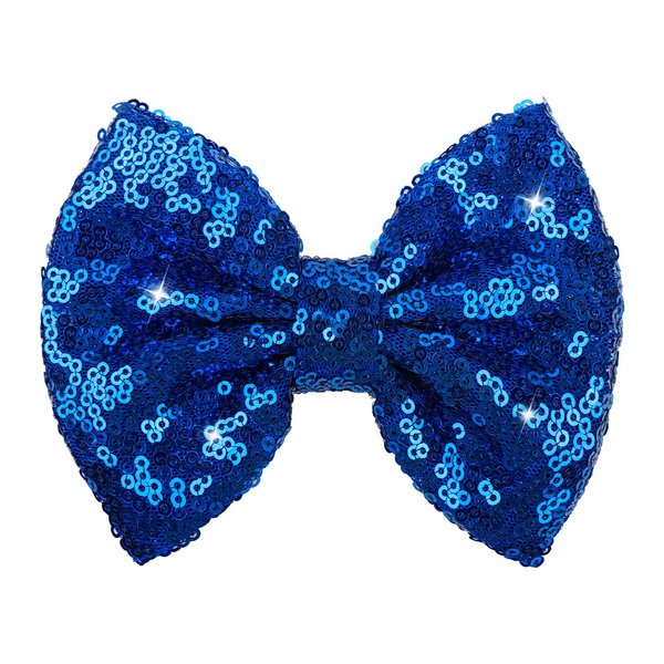 Lanmerry 4th of July Hair Bows for Girls Alligator Clips Hair Sequins Bows Toddler Girls Sparkly Glitter Hair Clips Kids Hair Bow Patriotic Blue Bows Hair Accessories Baby Gift