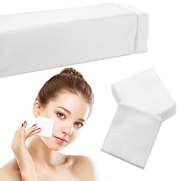 200 Pieces Disposable Esthetic Wipe Non Woven Facial Wipes Squares Aesthetic Wipe Spa Petite Silken Wipes for Product Application and Care, 2 x 2 Inch
