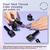 MIZHSE Color Changing Nail Polish Pearl Mood Changing Nails Polish Glitter Drawing Shell Thread Soak off UV LED Glitter Thermal Nail Gel Polish for Nail Salon Home DIY Manicure Set 6 Colors