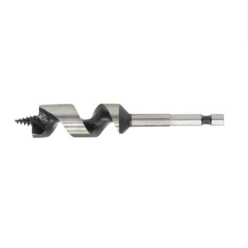 Greenlee 60A-3/4 Quick Change Wood Boring Stubby Auger Bit with 1/4" Quick Connect Attachment, Wood Boring Auger Drill Bit with Self-Feeding Screw Point