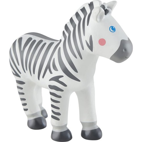HABA Little Friends Zebra - 4" Chunky Plastic Zoo Animal Toy Figure