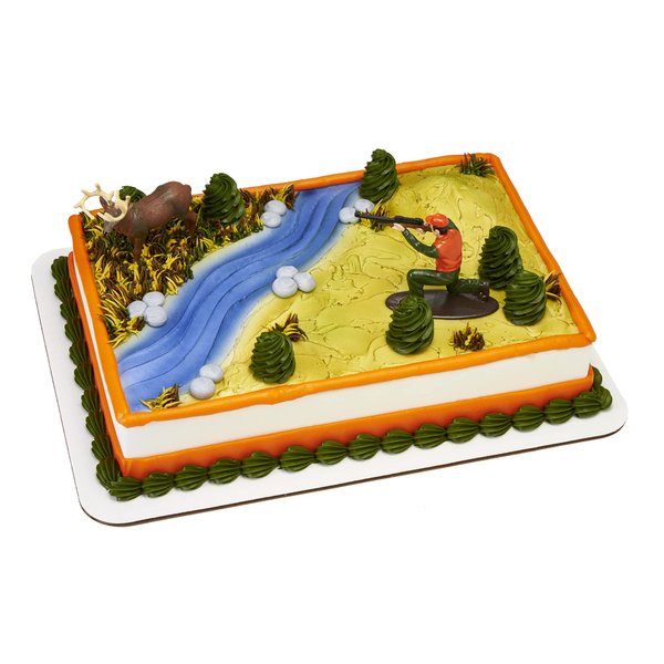 DecoSet® Deer Hunting Cake Decorating Set Multi Deer 3.1" x 1.35" x 3.1"; Hunter 3.4" x 1.35" x 2.65"