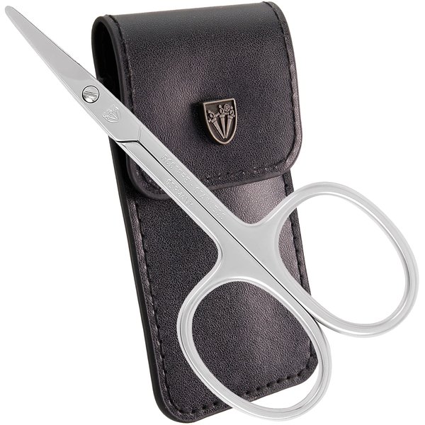 3 Swords Germany Solingen - brand quality STAINLESS STEEL CURVED CUTICLE SCISSORS (1 PIECE) with round tips for DIABETICS - manicure pedicure - nail care by 3 Swords - Made in Germany