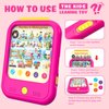 Kids Learning Tablet Educational Learning Pad for Toddlers 2-5 to Learn Alphabets, Numbers, Foods, Time, Music, Vehicles,Tablet Toy for Toddlers Ages 2 3 4 5 6 Years Old Pink