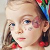 CHARLENT Glitter Butterfly Tattoos for Girls Women - 12 Sheets Glitter Butterfly Face Temporary Tattoos for Girls Party Favors Festival Makeup
