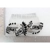 Faship Gorgeous Black Rhinestone Crystal Huge Big Floral Hair Comb