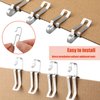 Zonon 100 Pcs Christmas Light Clips Metal Lights Gutter Hooks for Outdoor Lights Xmas Light Hangers for Shingles Roof Seasonal Lighting Gutter Clips Hanging Festival Xmas Outside Decoration