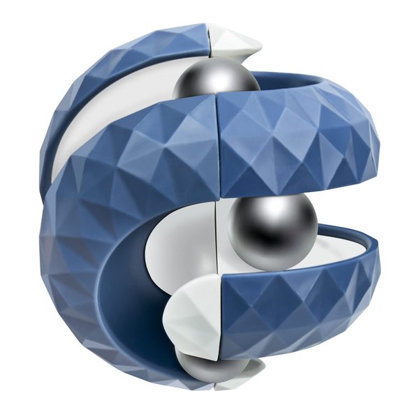 Orbiit Ball Toy, Infinitycube Puzzle Ball Spinning Toy, Circuit Infinite Invert Change Puzzle Games Novelty Creative Stress Relieve Toys for Kids Children Adults (1, Blue)