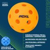 PCKL Optic Speed Pickleball Balls | Indoor & Outdoor | 4 Pack of Balls | Built to USAPA Specifications (Indoor Orange)