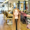 MEIBR Mannequin Head 100% Real Hair Styling Training Head 24-27inch Manikin Cosmetology Hairdressing Doll Head With Free Clamp Female+Braid Set (27#)