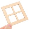 POPETPOP 10 Pcs Dollhouse Wooden Window, Miniature Wooden Window Frames Ornament for Dollhouse, Furniture Tiny Wooden Window Models for Doll Houses Decoration