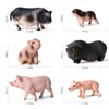 Farm Animal Model Figurine Playsets 6 PCS Pig Family Action Figures Toys for Kids