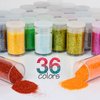 Extra Fine Glitter, Set of 36 Colors Holographic Cosmetic Glitter, Body Nail Arts Face Hair Eye Lip Gloss Makeup Glitter, Slime, Tumbler and Epoxy Resin Crafts Loose Glitter Powder Shaker