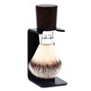 Parker Walnut & Chrome Handle Synthetic Shaving Brush with Stand – Vegan-Friendly, Fast-Drying, and Ideal for Sensitive Skin