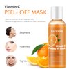 Peel Off Face Mask Vitamin C Peel Off Mask, Blackhead Mask Peel Off Gentle Exfoliating Mask Blackhead Remover Mask, Poreless Deep Cleanse Mask Hand Mask for Brightening Face Arms Neck -100ML/3.4 FLOZ