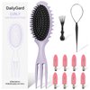 Curl Defining Hair Brush, Wet Hair Brush for Women and Men, Detangler Hairbrush for Wet & Dry Hair, Styling Brush for Curly Hair, Shaping and Defining Curls for Long/Wavy/Damaged Hair, Purple
